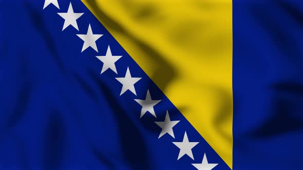 Bosnia And Herzegovina Flag Animation Loop Background