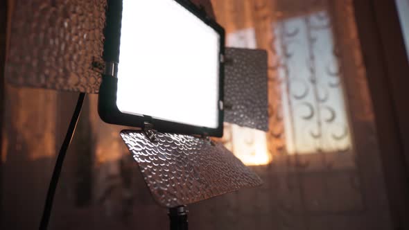 Video Light Led a Vlog with Technology Product Equipment Use in Videography and Photography