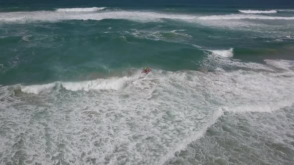 Trans Agulhas Race: Racers fight shore break at Brenton on Sea, aerial