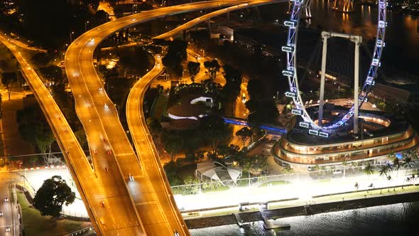 Time lapse of Building in Singapore city