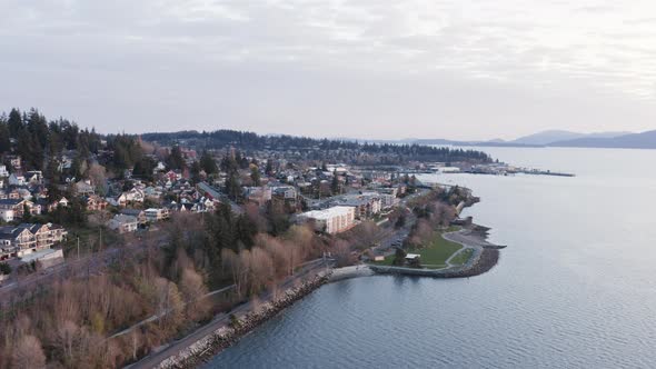 Fairhaven Boulevard Park Aerial View - Bellingham, Washington Usa