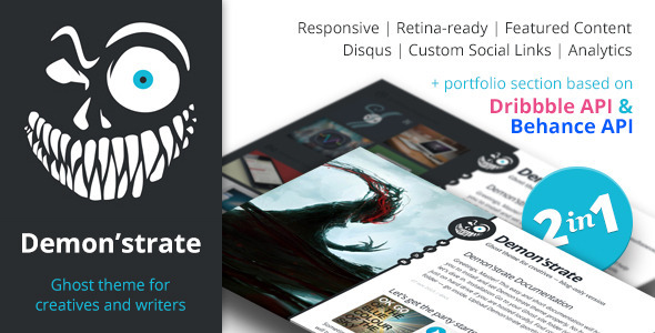 Demon&#39;strate - Responsive Ghost Portfolio Theme