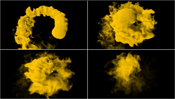 Yellow Smoke Ball Moving