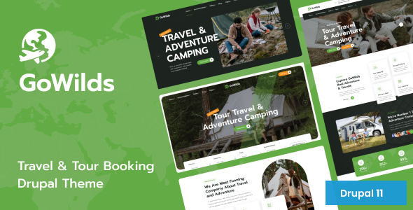 Gowilds - Travel & Tour Booking Drupal 11.3 Theme