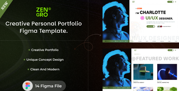 Zengro - Creative Personal Portfolio Figma Template