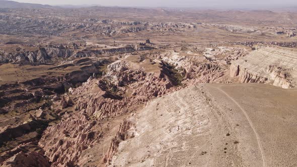 Cappadocia Landscape Aerial View. Turkey. Goreme National Park