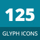 125 Glyph Icons - Vector pack - GraphicRiver Item for Sale