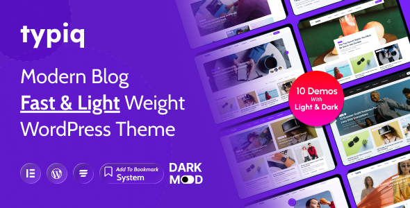 Typiq – Modern & Lightweight Blog WordPress Theme