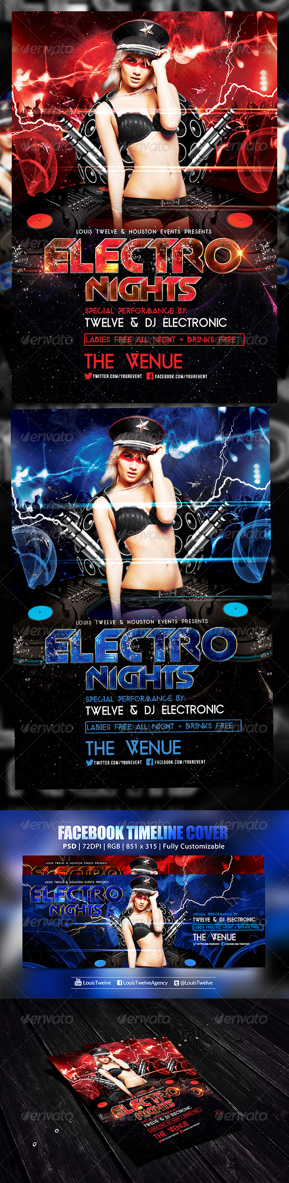 Electro Nights | Flyer + FB Cover