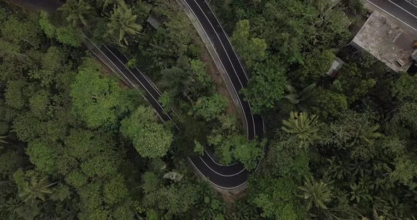 AERIAL: Motorbike in Bali Indonesia