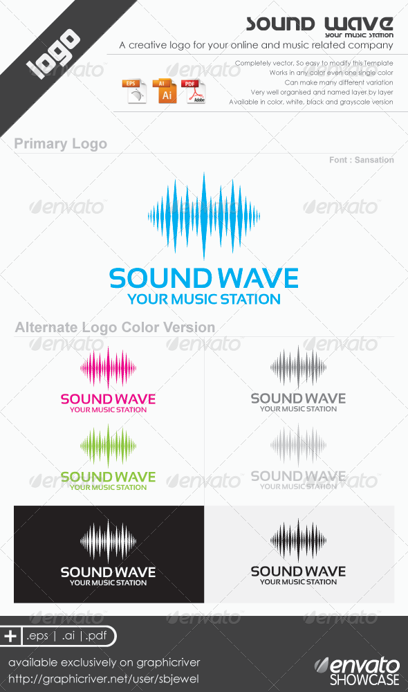 Sound Wave Logo Templates