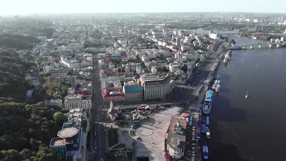 Kyiv, Ukraine. Podil District. Aerial View