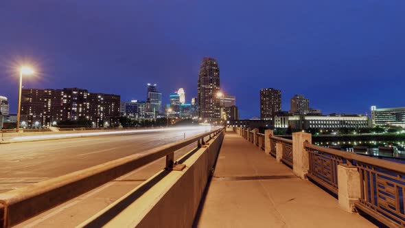 Time lapse of the Minneapolis Minnesota skyline