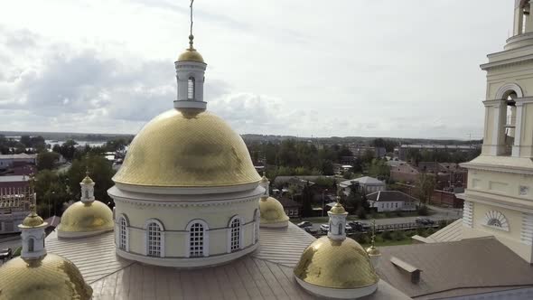 Aerial view of orthodox church