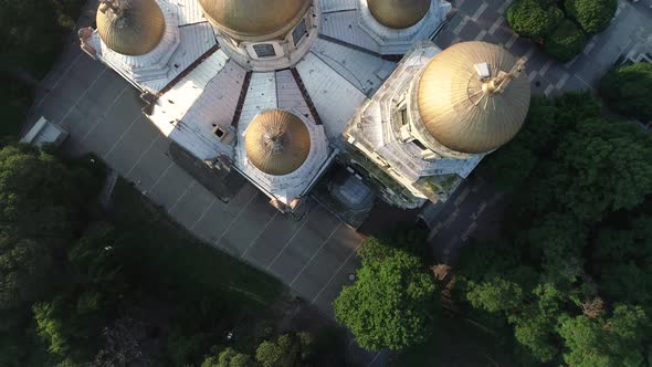  Top down view Cathedral of the Assumption, Varna Bulgaria.