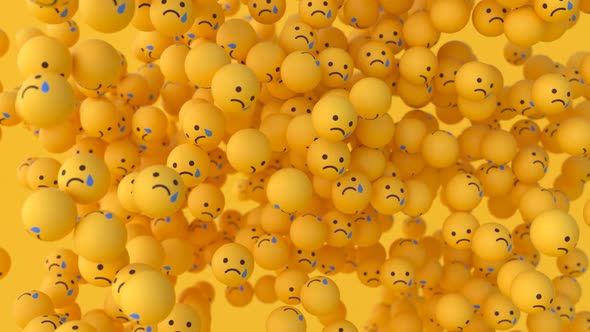 'Sad' Emoji Balls - Floating #1