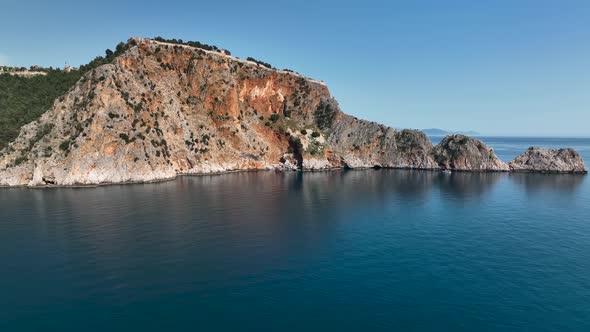 Alanya Castle Alanya Kalesi Aerial View 4K