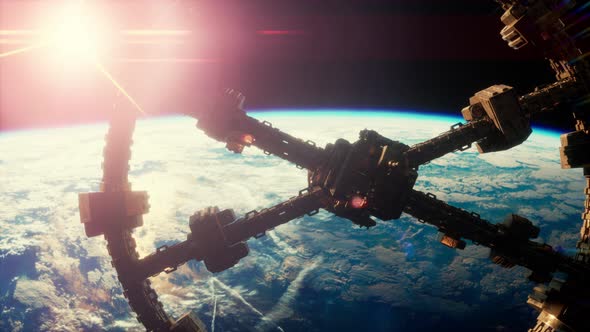 Alien Mothership Near Earth Elements Furnished By NASA alt