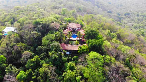 Aerial shot of a resort in Tamarindo Costa Rica, Los Altos de Eros.