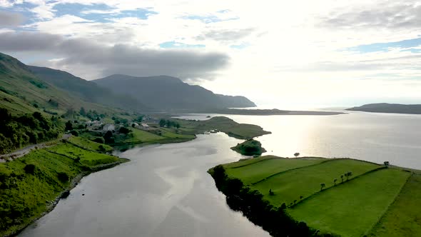 Aerial View of the Townland of Illancreeve Lackaduff  County Donegal Ireland