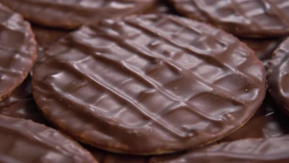 Cookies with a chocolate layer. Wavy checkered pattern