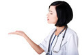 Medical doctor woman presenting and showing copy space - PhotoDune Item for Sale