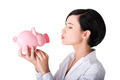 Happy business woman with her savings - PhotoDune Item for Sale