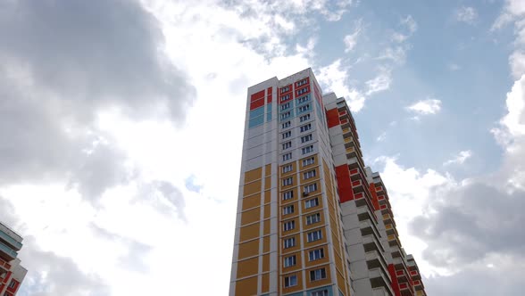 New Modern Colorful Highrise Building in a Modern Residential Complex