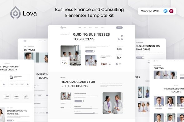 Lova - Business Finance and Consulting Elementor Template Kit