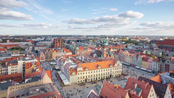 View of Rynek square in Wroclaw, Poland