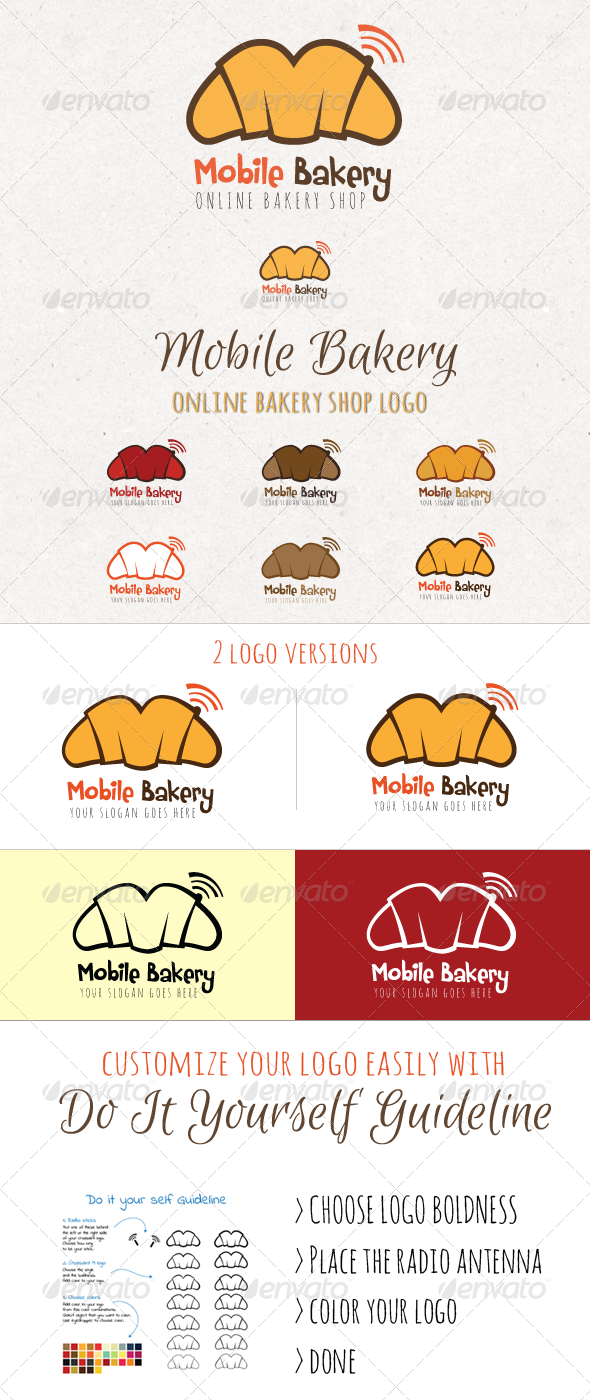 Mobile Bakery Online Shop Logo