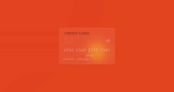 Neutral credit card on colorful background rendered with the glassmorphism effect.
