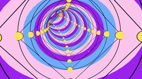 Loop Infinite tunnel Abstract sketch style