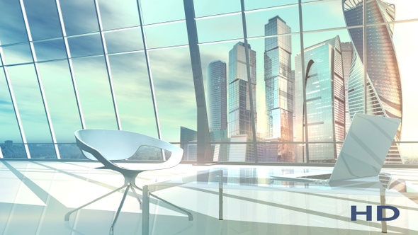 Large Bright Office With Panoramic Windows HD alt