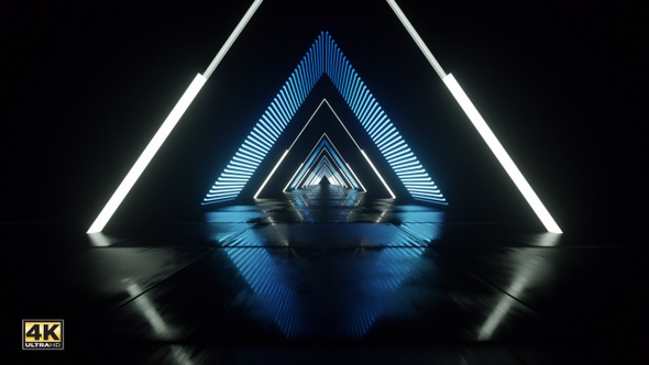 Neon Triangular Portal