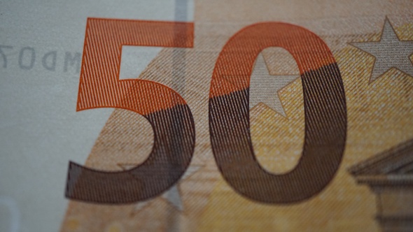 50 Euro Banknote Stop Motion, Looped Video