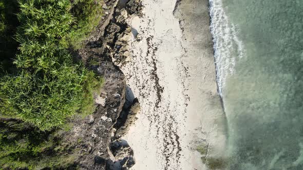 Empty Beach on Zanzibar Island Tanzania Slow Motion