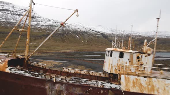 The oldest boat Gardar BA 64 in North West Iceland