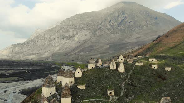 Aerial View of City of Dead North Ossetia