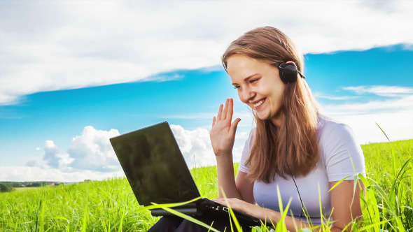 Young Girl Talking With Friends alt