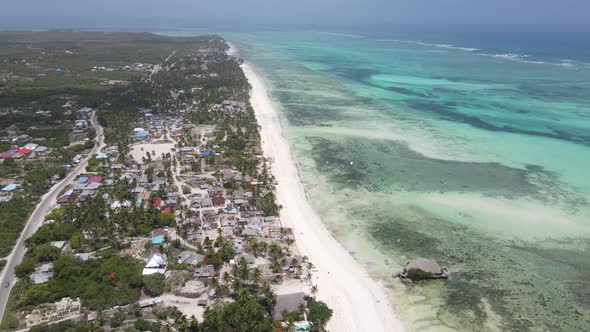 Beautiful Beach Near the Coast of Zanzibar Island Tanzania