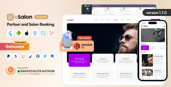 eSalon - Parlour and Salon Booking Full Solution
