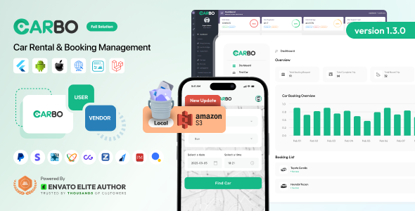 CarBo - Car Rental & Booking Management Full Solution