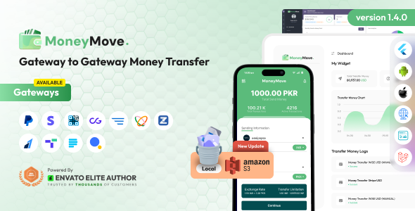 MoneyMove - Gateway to Gateway Money Transfer Platform Full Solution