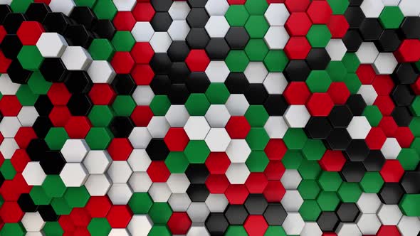 Hexagon Background Arab Flag