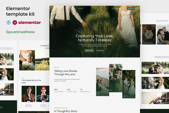 Lensona - Wedding Photographer Elementor Template ki
