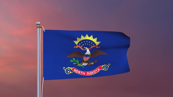 North Dakota Flag 4k