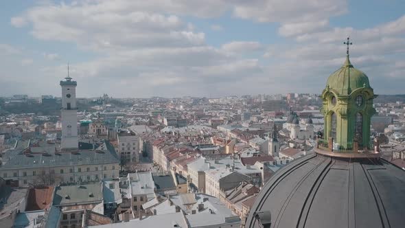 Aerial City Lviv Ukraine