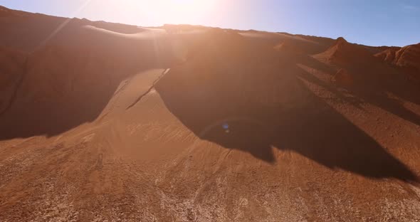 Arid Landscape of the Popular Landmark - Moon Valley, Located in the West of San Pedro De Atacama.