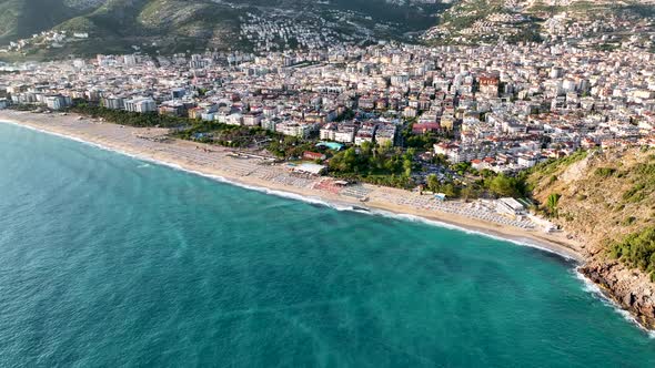 Summer Cleopatra Beach aerial view 4 K